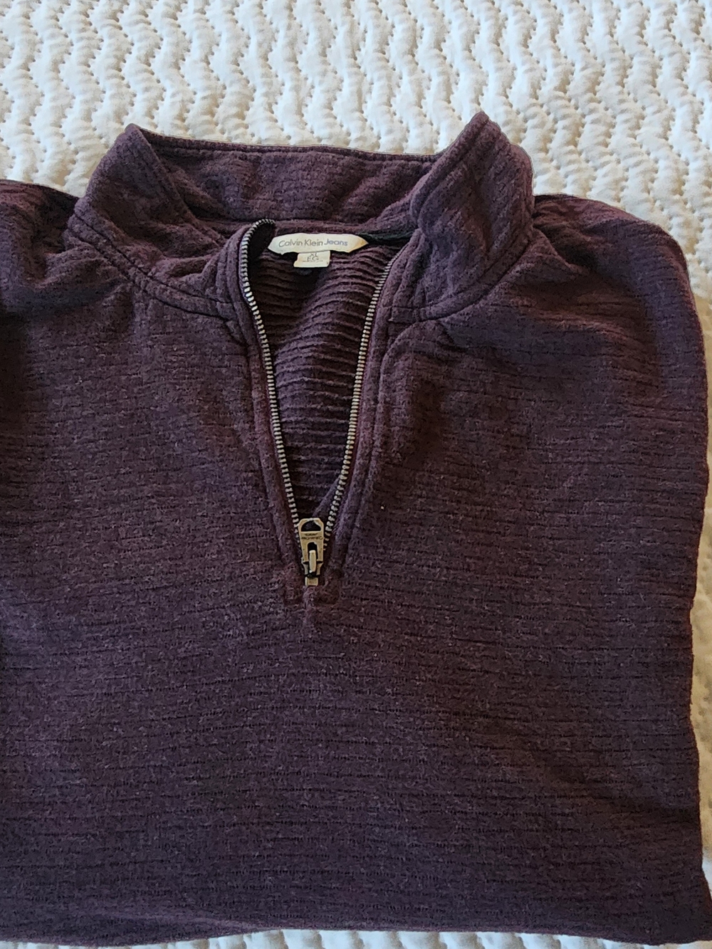 Calvin Klein Jeans Women's Plum Quarter-Zip Sweater